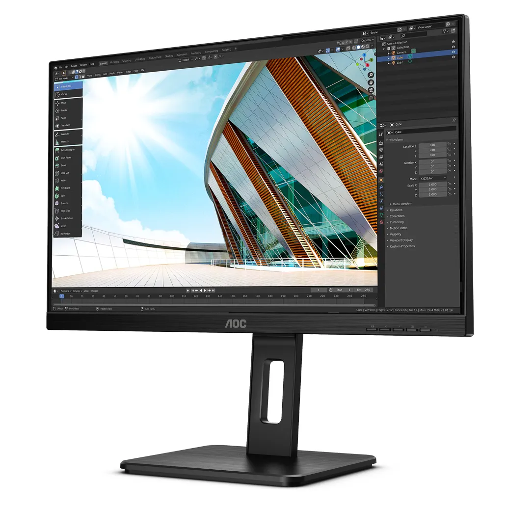 Monitor AOC 68,6 cm (27,0") U27P2CA 3840x2160 IPS 4ms 2xHDMI2.0 DisplayPort USB-C 65W 4xUSB3.2 Pivot 3H sRGB112% Monitor AOC 68,6 cm (27,0") U27P2CA 3840x2160 IPS 4ms 2xHDMI2.0 DisplayPort USB-C 65W 4xUSB3.2 Pivot 3H sRGB112%