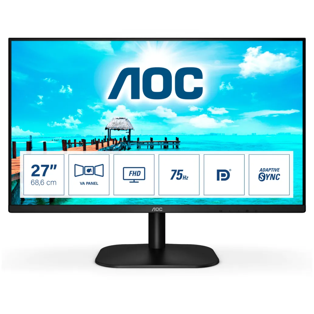 Monitor AOC 68,5 cm (27,0") 27B2QAM 1920x1080 75Hz VA 4ms VGA HDMI DisplayPort zvočniki AdaptiveSync Monitor AOC 68,5 cm (27,0") 27B2QAM 1920x1080 75Hz VA 4ms VGA HDMI DisplayPort zvočniki AdaptiveSync