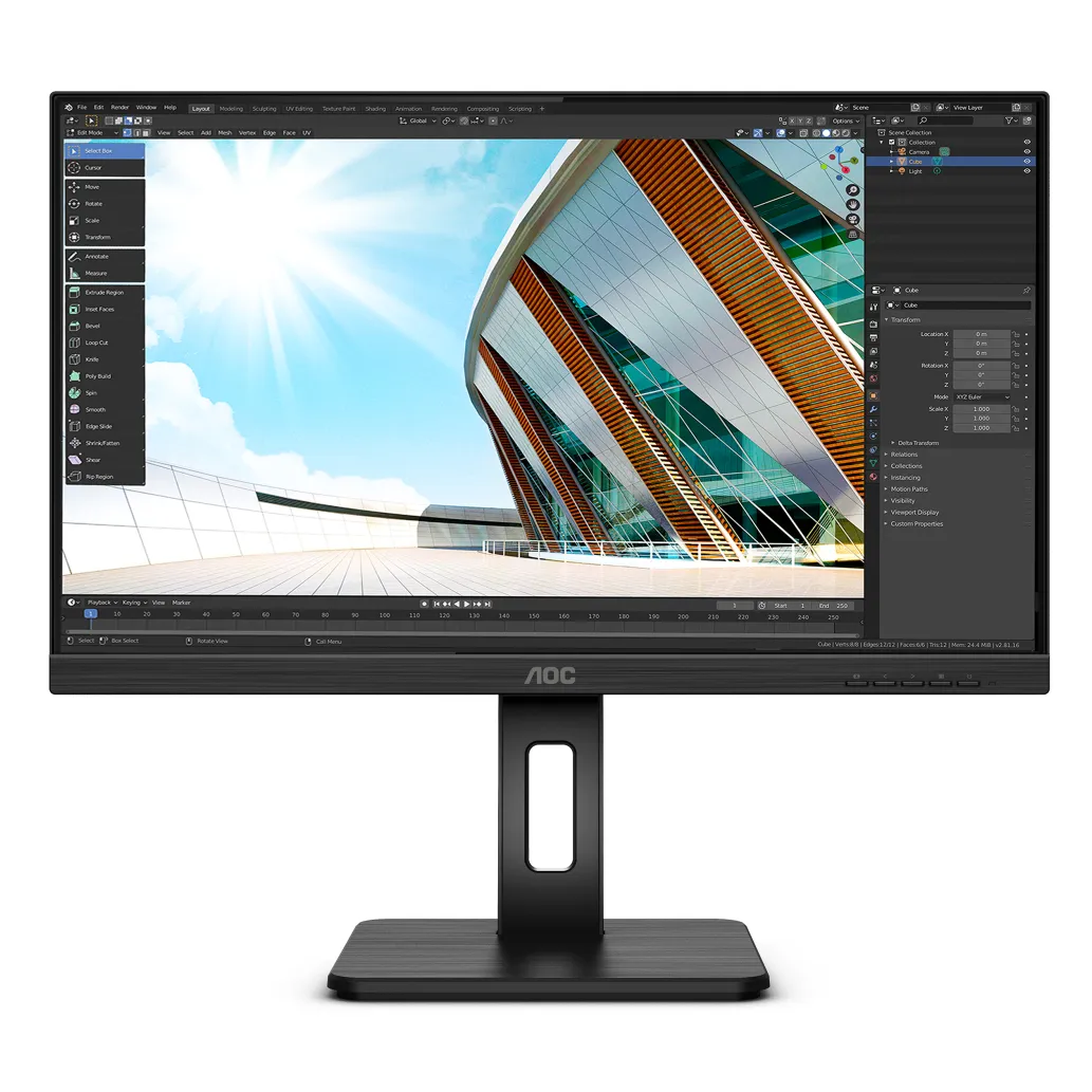Monitor AOC 68,6 cm (27,0") U27P2CA 3840x2160 IPS 4ms 2xHDMI2.0 DisplayPort USB-C 65W 4xUSB3.2 Pivot 3H sRGB112% Monitor AOC 68,6 cm (27,0") U27P2CA 3840x2160 IPS 4ms 2xHDMI2.0 DisplayPort USB-C 65W 4xUSB3.2 Pivot 3H sRGB112%