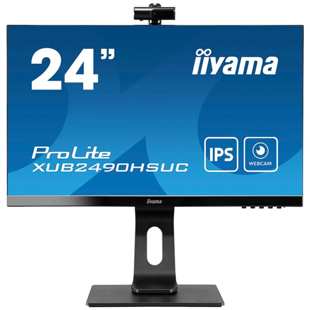 Monitor Iiyama 60,5 cm (23,8") XUB2490HSUC-B5 1920x1080 konferenca IPS 4ms VGA HDMI DisplayPort USB2.0 Pivot Kamera Zvočniki sRGB99% Monitor Iiyama 60,5 cm (23,8") XUB2490HSUC-B5 1920x1080 konferenca IPS 4ms VGA HDMI DisplayPort USB2.0 Pivot Kamera Zvočniki sRGB99%
