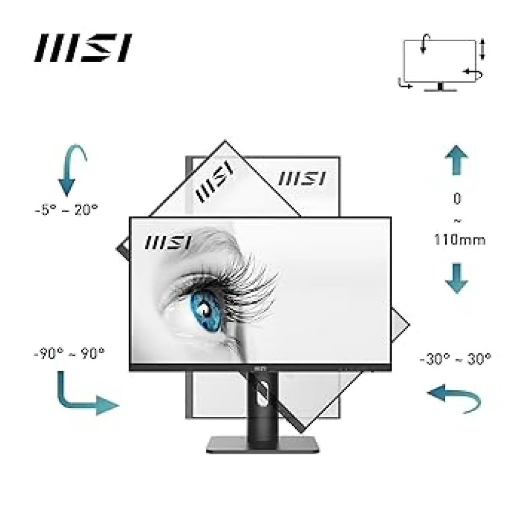 Monitor MSI 60,5 cm (23,8") MP243XPDE 1920x1080 100Hz IPS 1ms HDMI DisplayPort Pivot Zvočniki 2x3W sRGB119% AdaptiveSync PRO Monitor MSI 60,5 cm (23,8") MP243XPDE 1920x1080 100Hz IPS 1ms HDMI DisplayPort Pivot Zvočniki 2x3W sRGB119% AdaptiveSync PRO