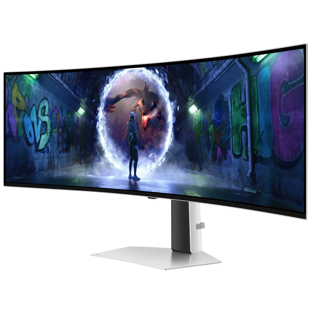 Monitor Samsung 124,5 cm (49,0") S49DG934SU 5120x1440 Curved Gaming 240Hz OLED 0,03ms HDMI Micro-HDMI DisplayPort USB-C 2xUSB-C-Out HAS DCI-P3-99% FreeSync Premium PRO HDR10+ Odyssey OLED G9 Monitor Samsung 124,5 cm (49,0") S49DG934SU 5120x1440 Curved Gaming 240Hz OLED 0,03ms HDMI Micro-HDMI DisplayPort USB-C 2xUSB-C-Out HAS DCI-P3-99% FreeSync Premium PRO HDR10+ Odyssey OLED G9