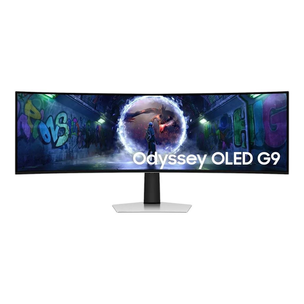 Monitor Samsung 124,5 cm (49,0") S49DG934SU 5120x1440 Curved Gaming 240Hz OLED 0,03ms HDMI Micro-HDMI DisplayPort USB-C 2xUSB-C-Out HAS DCI-P3-99% FreeSync Premium PRO HDR10+ Odyssey OLED G9 Monitor Samsung 124,5 cm (49,0") S49DG934SU 5120x1440 Curved Gaming 240Hz OLED 0,03ms HDMI Micro-HDMI DisplayPort USB-C 2xUSB-C-Out HAS DCI-P3-99% FreeSync Premium PRO HDR10+ Odyssey OLED G9