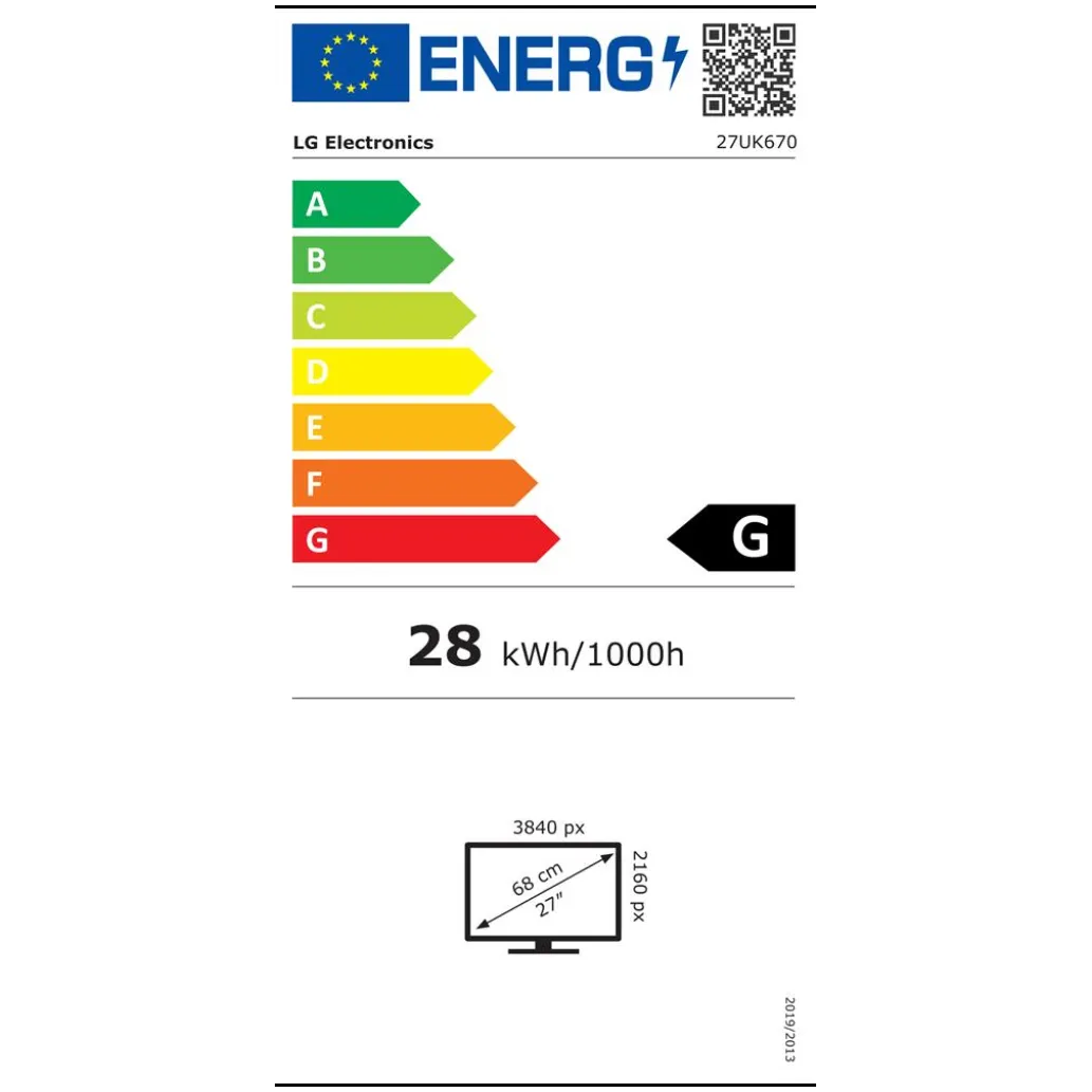 Monitor LG 68,6 cm (27,0") 27UK670-B 3840x2160 IPS 5ms HDMI DisplayPort USB-C 2xUSB3.0 Pivot FreeSync Monitor LG 68,6 cm (27,0") 27UK670-B 3840x2160 IPS 5ms HDMI DisplayPort USB-C 2xUSB3.0 Pivot FreeSync