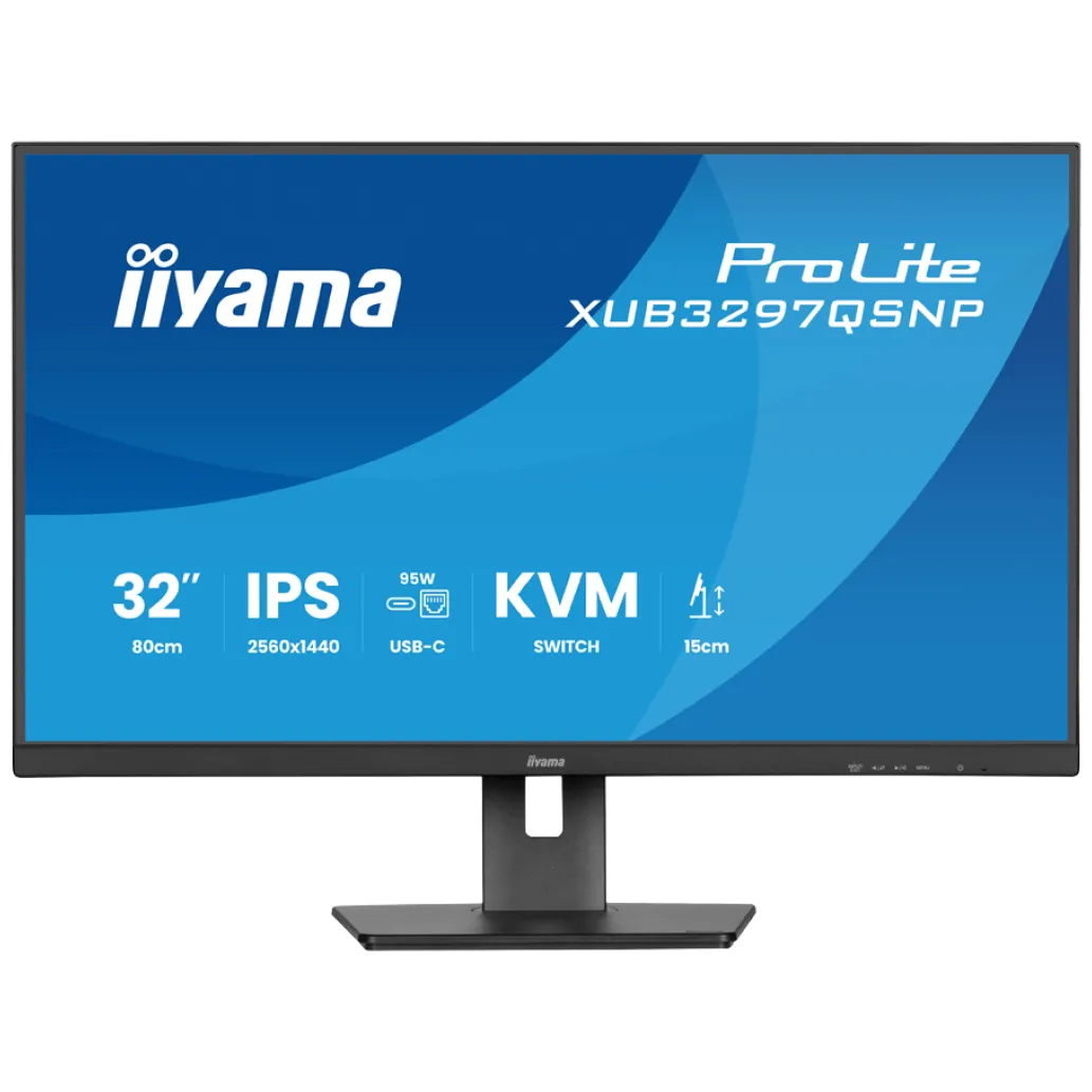 Monitor Iiyama 80 cm (31,5") XUB3297QSNP-B1 2560x1440 100Hz IPS 1ms HDMI DisplayPort USB-C 95W 2xUSB3.2 2xUSB-C-Out Pivot Zvočniki 2x2,5W sRGB99% AdaptiveSync RJ45 KVM ProLite Monitor Iiyama 80 cm (31,5") XUB3297QSNP-B1 2560x1440 100Hz IPS 1ms HDMI DisplayPort USB-C 95W 2xUSB3.2 2xUSB-C-Out Pivot Zvočniki 2x2,5W sRGB99% AdaptiveSync RJ45 KVM ProLite