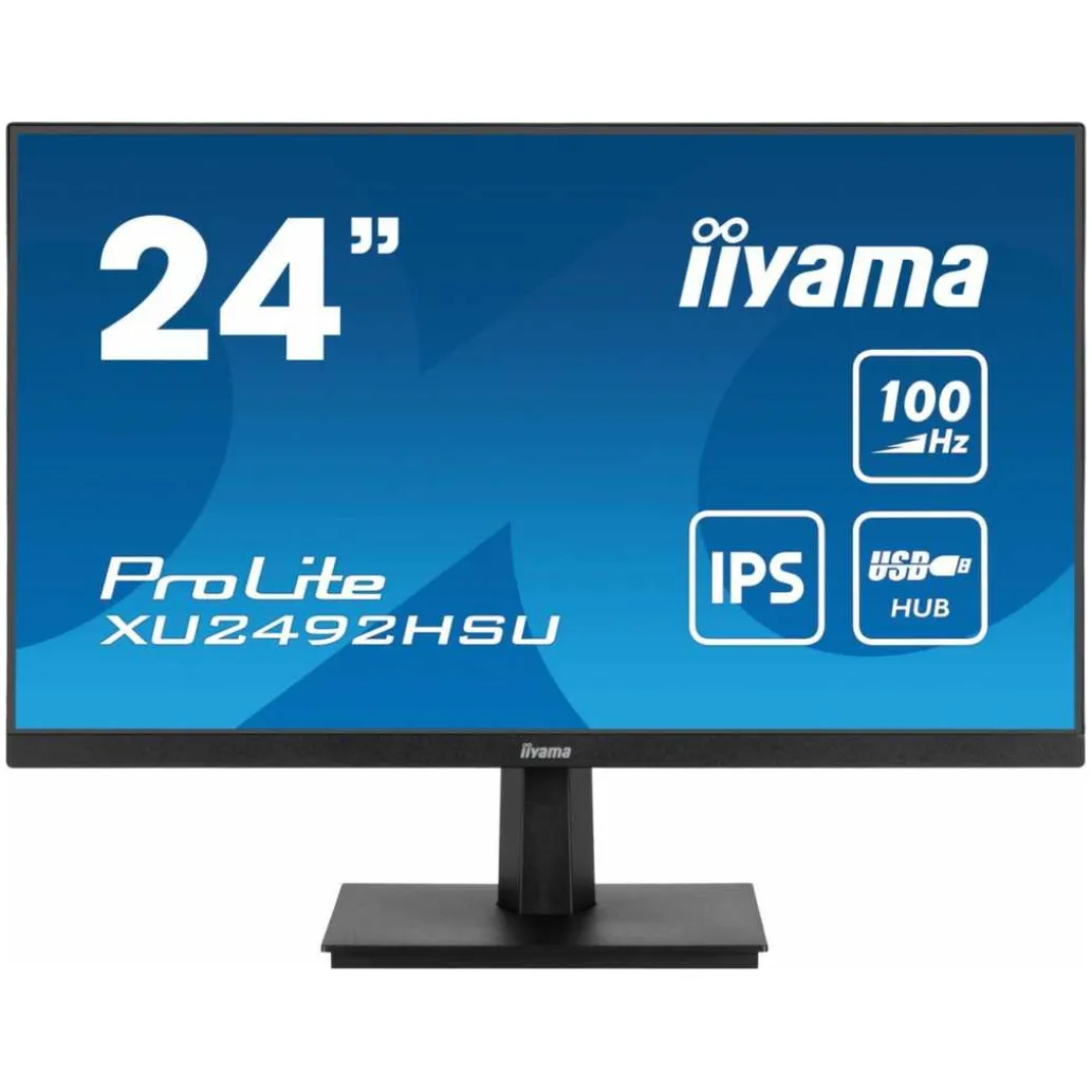 Monitor Iiyama 60,5 cm (23,8") XU2492HSU-B6 1920x1080 100Hz IPS 4ms HDMI DisplayPort 4xUSB3.2 Zvočniki ProLite Monitor Iiyama 60,5 cm (23,8") XU2492HSU-B6 1920x1080 100Hz IPS 4ms HDMI DisplayPort 4xUSB3.2 Zvočniki ProLite