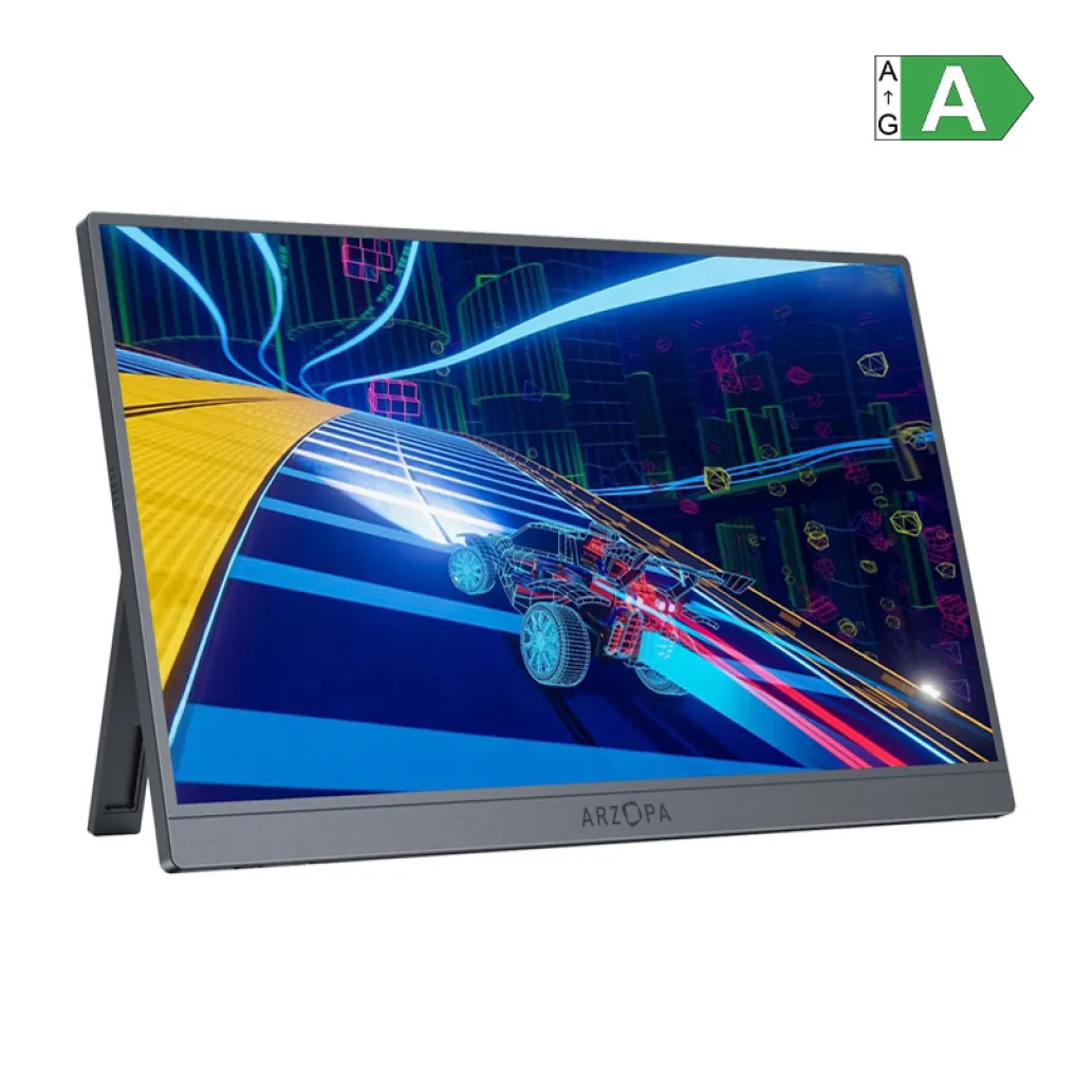 Prenosni monitor Arzopa 40,9 cm (16,1") Z1FC SILVER GRAY 1920x1080  144Hz IPS 13ms HDMI Mini-HDMI USB-C USB Zvočniki  NTSC72% HDR10