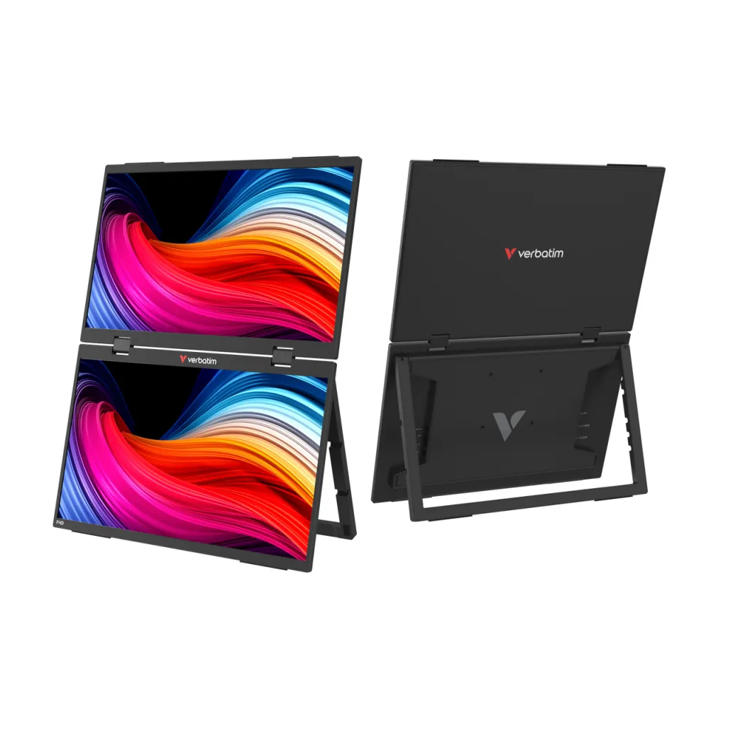 Prenosni monitor Verbatim 39,6 cm (15,6") Dual Essentials 1920x1080 60Hz IPS 10ms Mini-HDMI USB-C-Out Zvočniki 2x1W NTSC45% Prenosni monitor Verbatim 39,6 cm (15,6") Dual Essentials 1920x1080 60Hz IPS 10ms Mini-HDMI USB-C-Out Zvočniki 2x1W NTSC45%