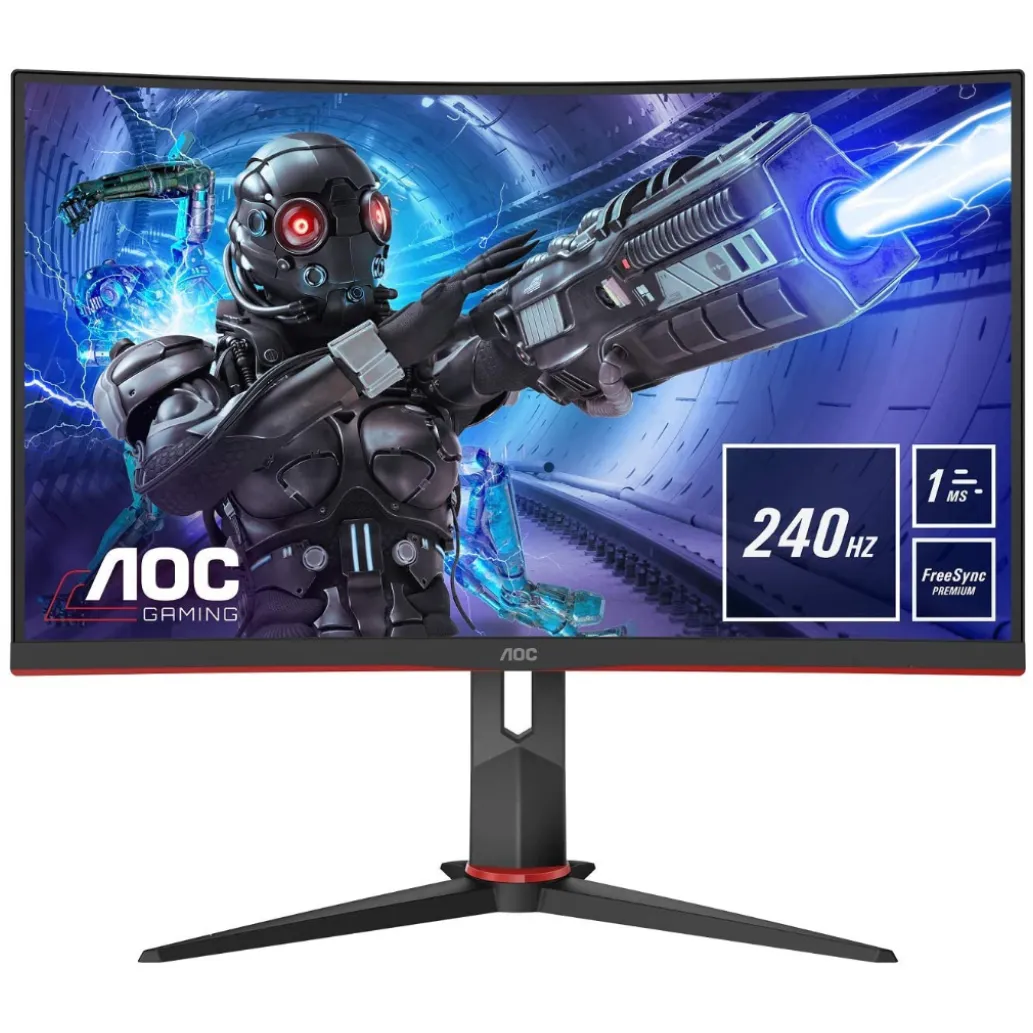 Monitor AOC 81,3 cm (32,0") C32G2ZE 1920x1080 Curved Gaming 240Hz VA 0,5ms 2xHDMI DisplayPort  3H DCI-P3-96% FreeSync Premium