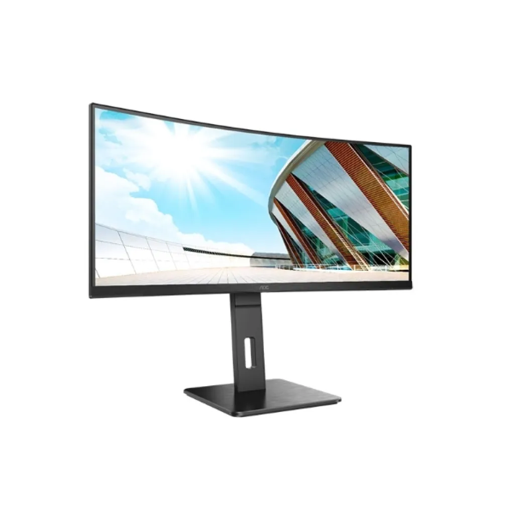 Monitor AOC 86,4 cm (34,0") CU34P2A 3440x1440 Curved 100Hz VA 1ms 2xHDMI DisplayPort 4xUSB3.0 HAS Zvočniki 2x3W  3H sRGB120% AdaptiveSync