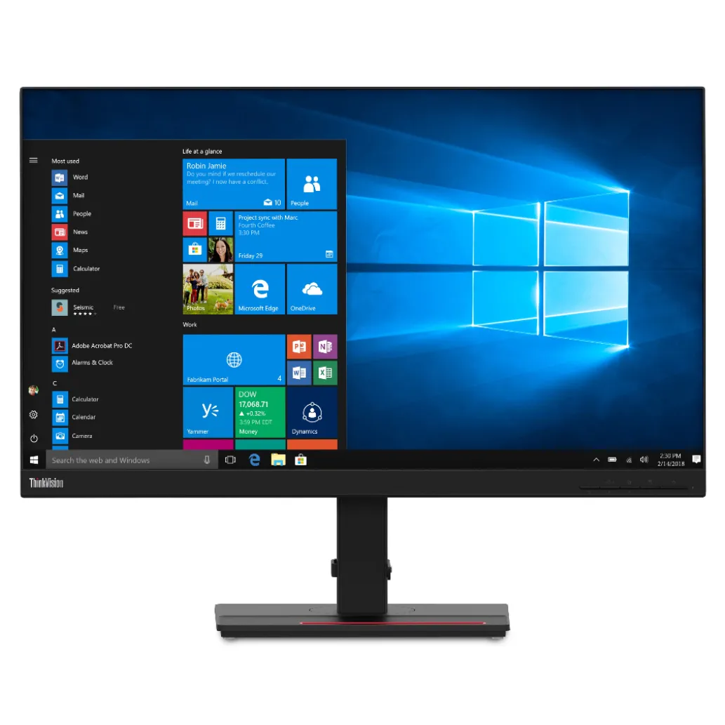 Monitor Lenovo 68,6 cm (27,0") T27q-20 2560x1440 IPS 4ms HDMI DisplayPort 4xUSB3.1 Pivot sRGB99% Monitor Lenovo 68,6 cm (27,0") T27q-20 2560x1440 IPS 4ms HDMI DisplayPort 4xUSB3.1 Pivot sRGB99%