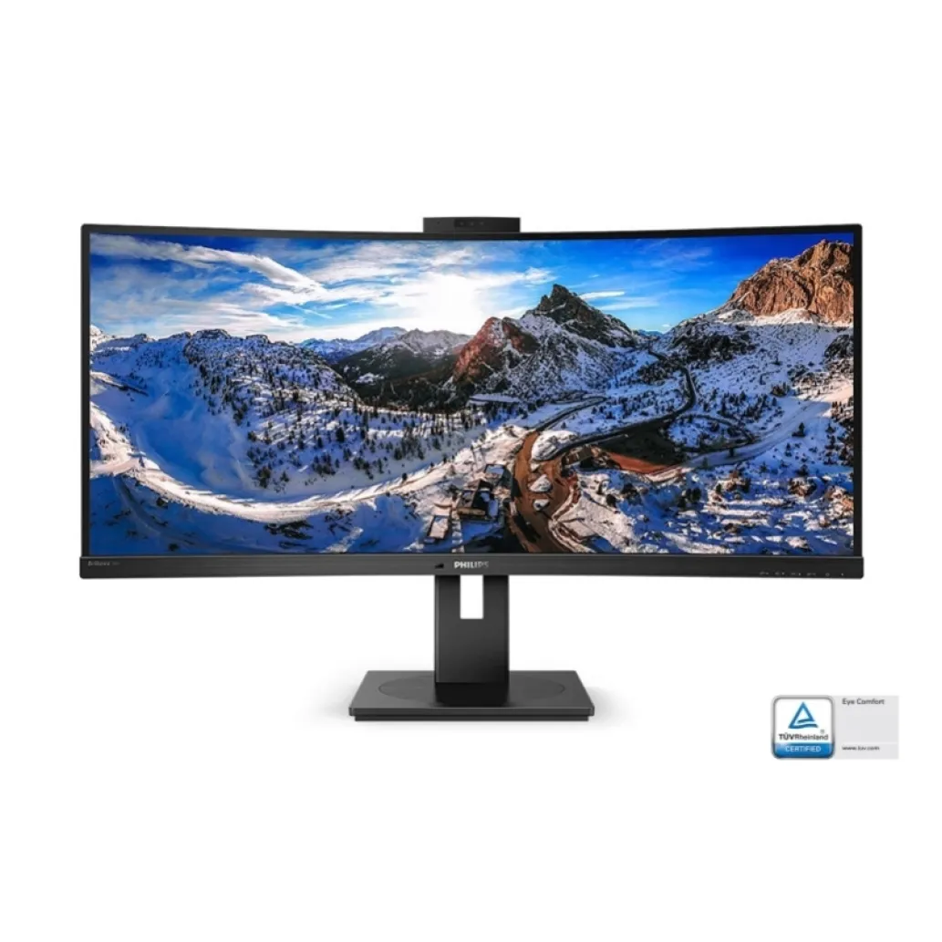 Monitor Philips 86,4 cm (34,0") 346P1CRH 3440x1440 Curved 100Hz VA 4ms HDMI DisplayPort USB-C 90W 4xUSB3.2 HAS Kamera Zvočniki  2H sRGB120% KVM RJ45 HDR400