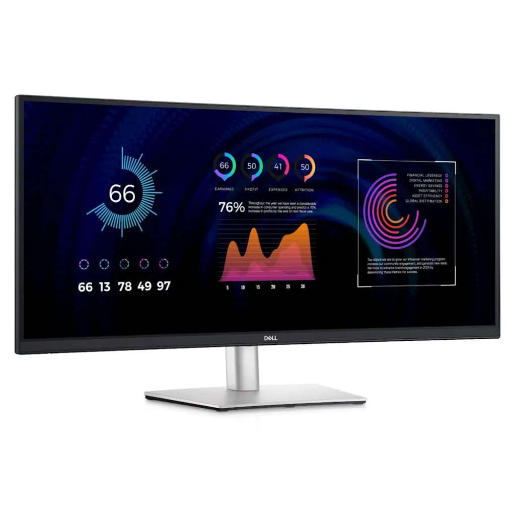 Monitor Dell 86,4 cm (34,0") P3424WE 3440x1440 Curved IPS 5ms HDMI DisplayPort USB-C 90W 4xUSB3.2 HAS 3H sRGB99% RJ45 KVM Monitor Dell 86,4 cm (34,0") P3424WE 3440x1440 Curved IPS 5ms HDMI DisplayPort USB-C 90W 4xUSB3.2 HAS 3H sRGB99% RJ45 KVM