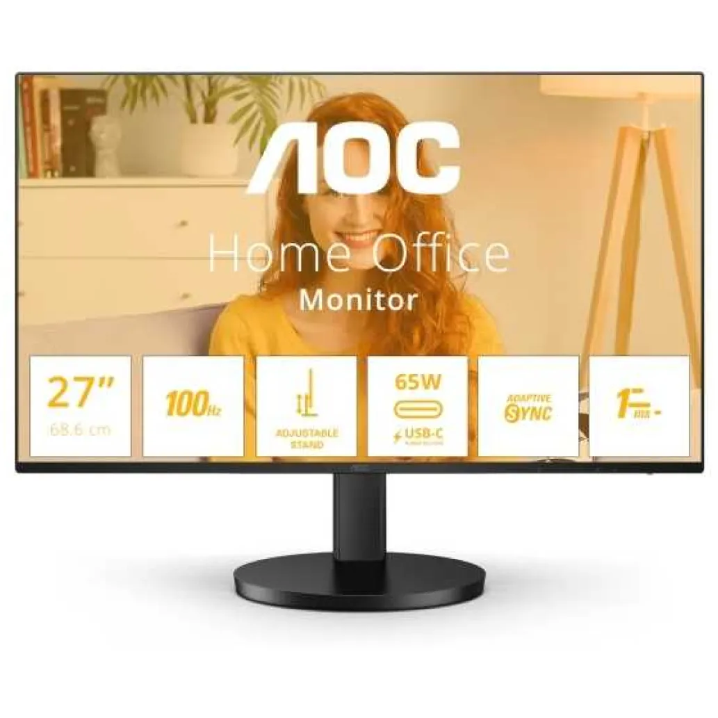 Monitor AOC 68,6 cm (27,0") Q27B3CF2 2560x1440 100Hz IPS 1ms HDMI USB-C 65W 2xUSB3.2 HAS Zvočniki 3H sRGB117% AdaptiveSync DisplayPort VIA USB-C Monitor AOC 68,6 cm (27,0") Q27B3CF2 2560x1440 100Hz IPS 1ms HDMI USB-C 65W 2xUSB3.2 HAS Zvočniki 3H sRGB117% AdaptiveSync DisplayPort VIA USB-C