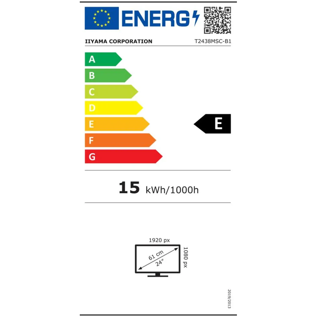 Monitor touch Iiyama 60,5 cm (23,8") T2438MSC-B1 1920x1080 POS IPS 5ms HDMI DisplayPort 2xUSB3.2 Zvočniki 7H PCAP, 10-točkovni občutljiv na prst, rokavico, stylus pisalo Monitor touch Iiyama 60,5 cm (23,8") T2438MSC-B1 1920x1080 POS IPS 5ms HDMI DisplayPort 2xUSB3.2 Zvočniki 7H PCAP, 10-točkovni občutljiv na prst, rokavico, stylus pisalo
