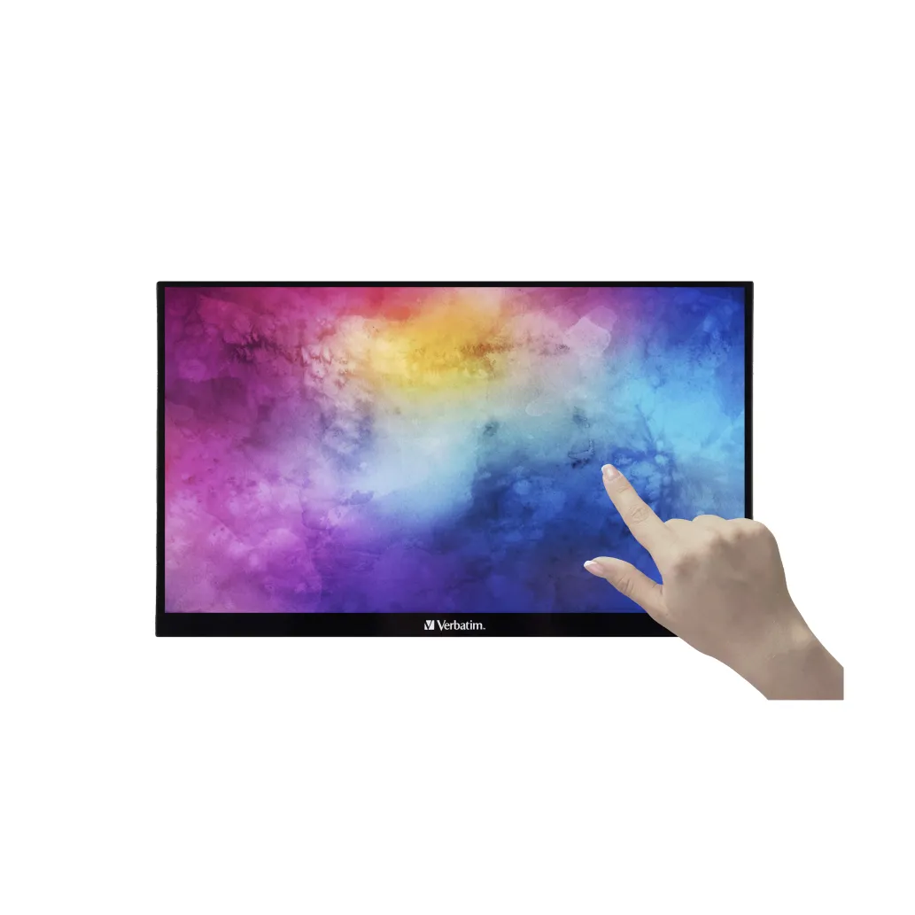 Prenosni monitor Touch Verbatim 35,6 cm (14,0") PMT-14 1920x1080  IPS 6ms HDMI 2xUSB-C USB2.0 Zvočniki  FreeSync HDR 10 točkovni kapacitivni G+G