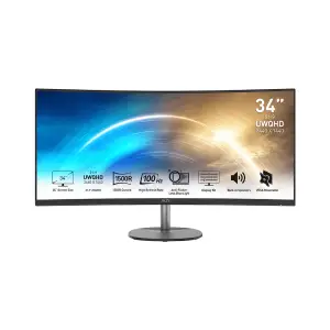 Monitor MSI 86,4 cm (34,0") PRO-MP341CQ 3440x1440 Curved Gaming 100Hz VA 4ms 2xHDMI DisplayPort Zvočniki  sRGB116,25% FreeSync