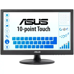 Monitor touch Asus 39,6 cm (15,6") VT169HE 1920x1080 POS IPS 5ms VGA HDMI USB