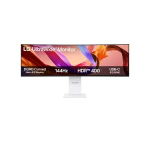 Monitor LG 124,5 cm (49,0") 49U950A-W 5120x1440 Curved 144Hz IPS 5ms 2xHDMI DP USB-C 90W 2xUSB Zvočniki 2x10W  DCI-P3-99% FreeSync Premium PRO HDR10 UltraWide