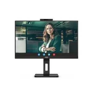 Monitor AOC 68,6 cm (27,0") Q27P3CW 2560x1440 konferenca 75Hz IPS 4ms 2xHDMI DisplayPort USB-C 65W 4xUSB3.2 Pivot Kamera Zvočniki 2x5W  3H AdaptiveSync RJ45 ProLine