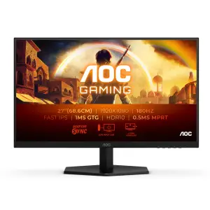 Monitor AOC 68,6 cm (27,0") 27G42E 1920x1080 Gaming 180Hz Fast-IPS 0,5ms HDMI DisplayPort  DCI-P3-94% AdaptiveSync G4