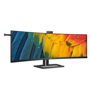 Monitor Philips 113 cm (44,5") 45B1U6900CH 5120x1440 Curved konferenca 75Hz VA 4ms 2xHDMI DisplayPort USB-C 100W 4xUSB3.2 USB-C-Out HAS Kamera Zvočniki 2x5W  2H sRGB123% SeparateSync RJ45 KVM
