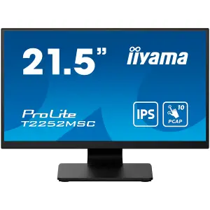 Monitor touch Iiyama 54,6 cm (21,5) T2252MSC-B2AG 1920x1080 POS IPS 5ms HDMI DisplayPort 2xUSB3.2 Zvočniki  7H ProLite interaktivni monitor