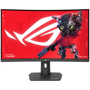 Monitor Asus 80 cm (31,5") XG32WCS 2560x1440 Curved Gaming 180Hz Fast-VA 1ms HDMI DisplayPort USB-C 7,5W USB-C-Out HAS  DCI-P3-90% FreeSync HDR10 ROG Strix