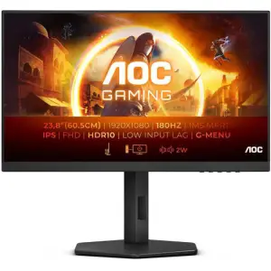 Monitor AOC 60,5 cm (23,8") 24G4X 1920x1080 Gaming 180Hz IPS 0,5ms DVI 2xHDMI DisplayPort Pivot Zvočniki  sRGB130% G-Sync Compatible HDR10