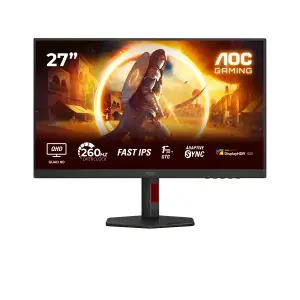 Monitor AOC 68,6 cm (27,0") Q27G4ZR 2560x1440 Gaming 260Hz-OC Fast-IPS 0,3ms 2xHDMI DisplayPort Pivot Zvočniki  DCI-P3-95% AdaptiveSync HDR400 G4