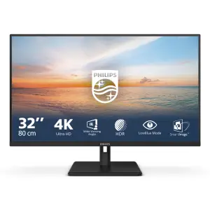 Monitor Philips 80 cm (31,5") 32E1N1800LA 3840x2160 VA 4ms 2xHDMI DisplayPort Zvočniki  3H DCI-P3-81% AdaptiveSync HDR10 1000-Series