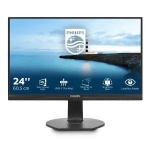 Monitor Philips 60,5 cm (23,8") 241B7QUPBEB 1920x1080 IPS 5ms VGA HDMI DisplayPort 2xUSB3.0 Pivot Zvočniki  sRGB RJ45