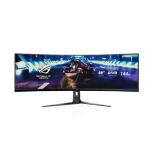Monitor Asus 124,5 cm (49,0") XG49VQ 3840x1080 Curved Gaming 144Hz VA 4ms 2xHDMI DisplayPort 2xUSB3.2 HAS Zvočniki 2x5W  sRGB125% FreeSync Premium PRO BT HDR400 Strix