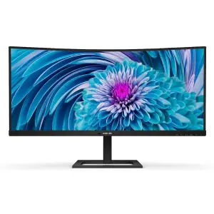 Monitor Philips 86,4 cm (34,0") 346E2CUAE 3440x1440 Curved 100Hz VA 1ms HDMI DisplayPort USB-C 65W 4xUSB3.2 HAS Zvočniki 2x5W  sRGB121,3% SeparateSync E-Line
