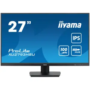 Monitor Iiyama 68,6 cm (27,0") XU2793HSU-B6 1920x1080 100Hz IPS 1ms HDMI DisplayPort 2xUSB2.0 Zvočniki  3H sRGB96% FreeSync ProLite