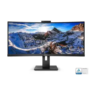 Monitor Philips 86,4 cm (34,0") 346P1CRH 3440x1440 Curved 100Hz VA 4ms HDMI DisplayPort USB-C 90W 4xUSB3.2 HAS Kamera Zvočniki  2H sRGB120% KVM RJ45 HDR400