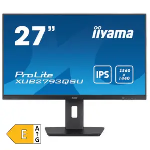 Monitor Iiyama 68,6 cm (27,0") XUB2793QSU-B7 2560x1440 100Hz IPS 1ms HDMI DisplayPort 2xUSB3.2 Pivot Zvočniki  sRGB96% AdaptiveSync ProLite