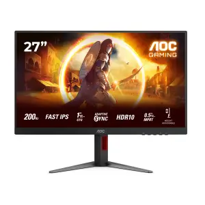 Monitor AOC 68,6 cm (27") 27G4HA 1920x1080 Gaming 200Hz IPS 0,5ms 2xHDMI DisplayPort Pivot Zvočniki  DCI-P3 AdaptiveSync G-Sync Compatible HDR400 G4